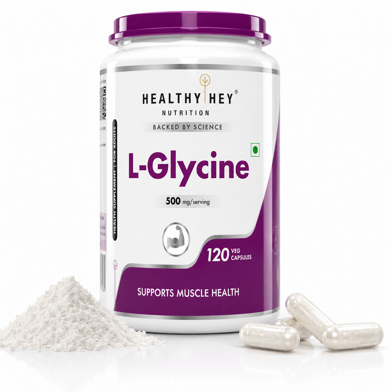 L- Glycine, Support Brain &amp; Sleep Health  120 Veg Capsules