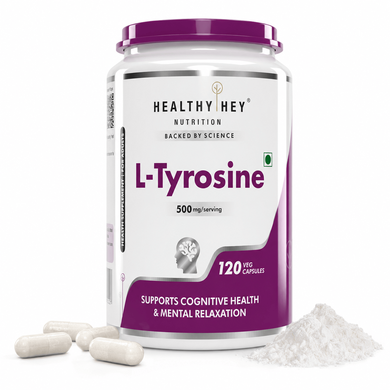 L-Tyrosine, Supports cognitive health stress & fatigue 120 veg Capsules