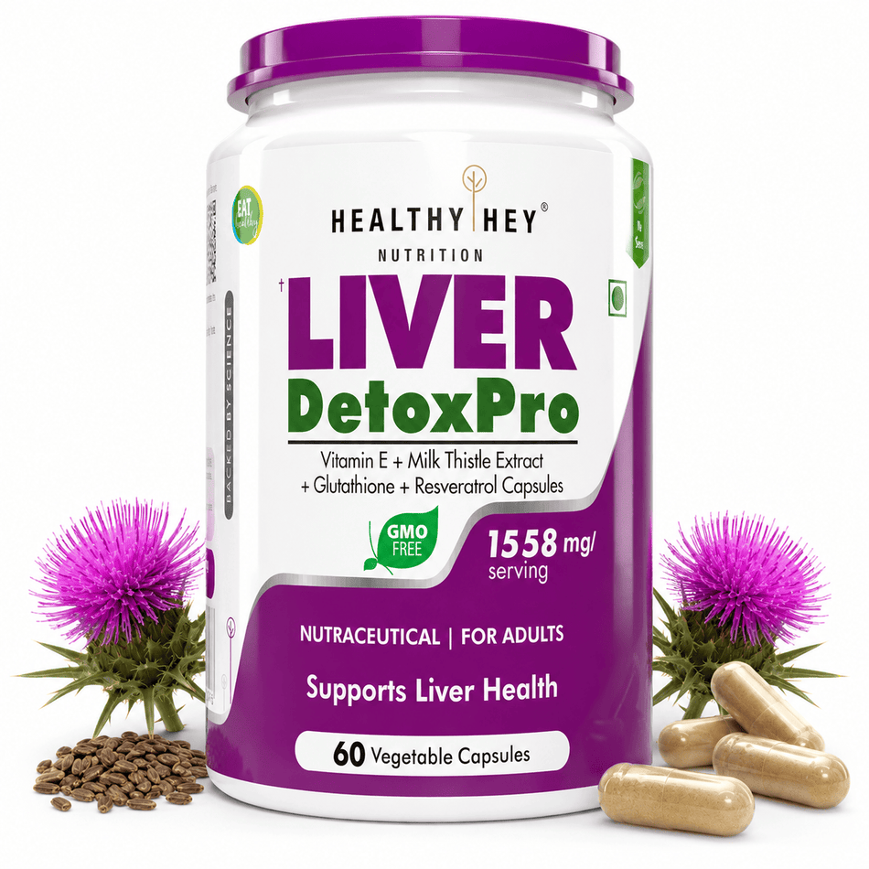 HealthyHey Nutrition Capsule Liver DetoxPro, Supports Liver Health -60 veg capsules