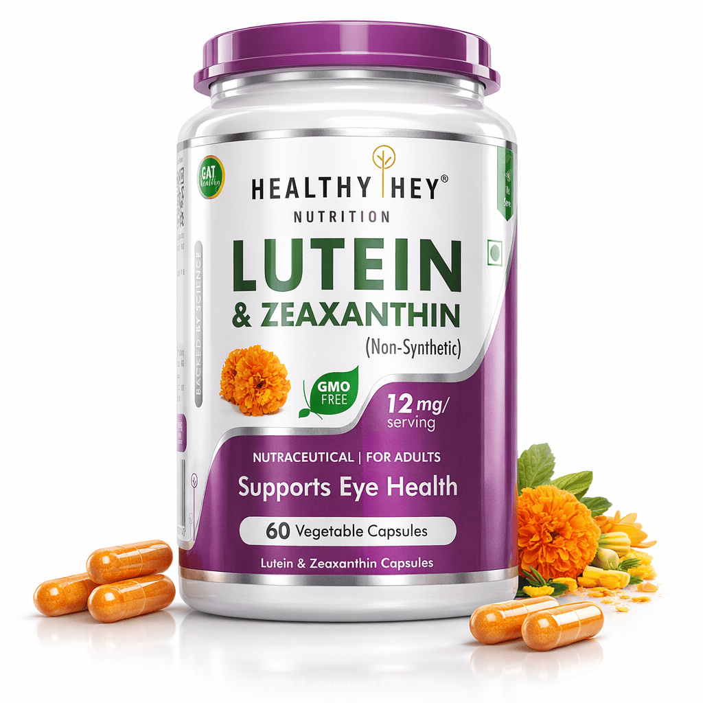 HealthyHey Nutrition Capsule Lutein with Zeaxanthin, Support Eye Health -60 Veg. Capsules