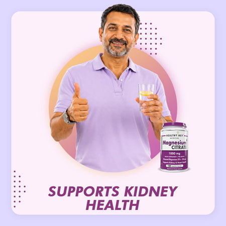 HealthyHey Nutrition Capsule Magnesium Citrate 120 Vegetable Capsules - Supports Bone Health, Energy, and Muscle Function