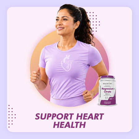 HealthyHey Nutrition Capsule Magnesium Citrate 120 Vegetable Capsules - Supports Bone Health, Energy, and Muscle Function
