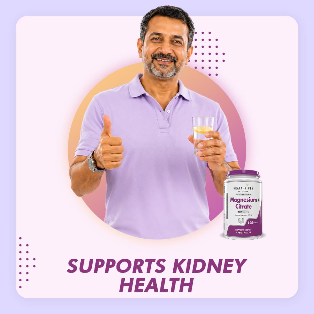 HealthyHey Nutrition Capsule Magnesium Citrate 120 Vegetable Capsules - Supports Bone Health, Energy, and Muscle Function