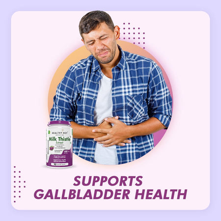 HealthyHey Nutrition Capsule Milk Thistle Supplement 600mg Extract - Supports Liver Health and Antioxidant (Silymarin)