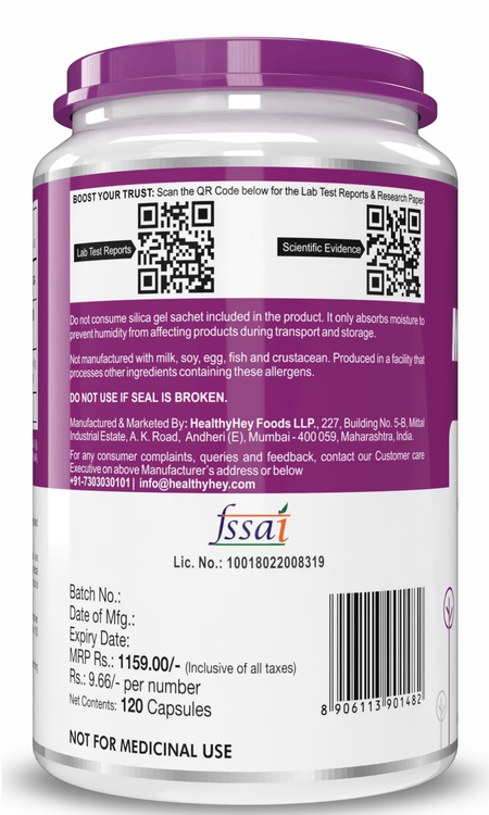 HealthyHey Nutrition Capsule Molybdenum,Essential trace mineral - Trace Mineral Supplement for Liver Support and Detoxification of Environmental Toxins - 120 veg Capsules
