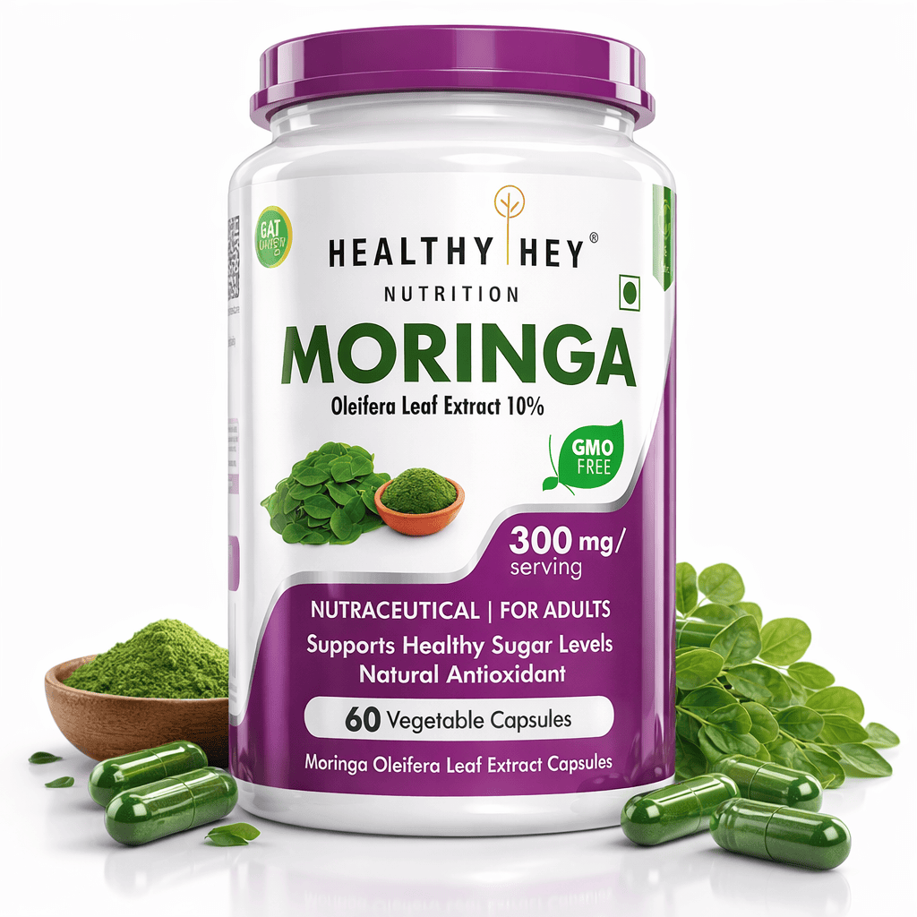 Moringa Extract, Support Healthy Sugar, Levels Natural Antioxidant 10:1-300mg - 60 Veg Capsules