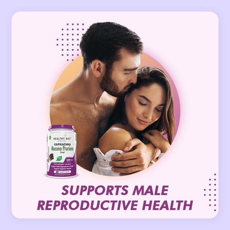 HealthyHey Nutrition Capsule Mucuna Pruriens Extract,Supports cognitive Health - For Mood and Motivation Support 60 Veg. Capsules