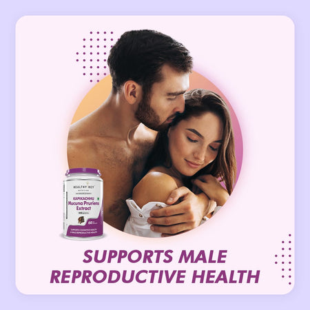 HealthyHey Nutrition Capsule Mucuna Pruriens Extract,Supports cognitive Health - For Mood and Motivation Support 60 Veg. Capsules