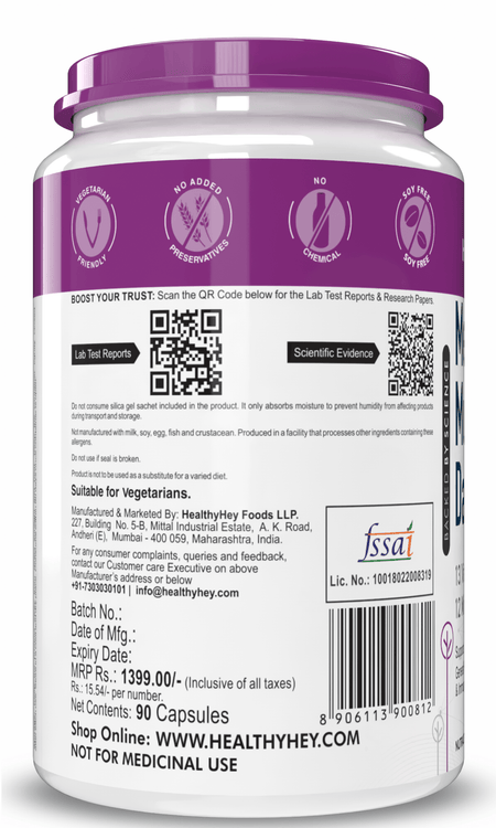 HealthyHey Nutrition Capsule MultiVitamin for Men, Supports Genreal Health & Immunity -Multi-Vit Daily - Vitamins &  Minerals capsules