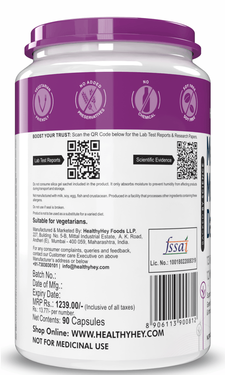 HealthyHey Nutrition Capsule MultiVitamin for Men, Supports Genreal Health & Immunity -Multi-Vit Daily - Vitamins &  Minerals capsules