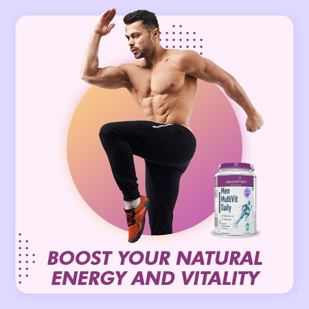 HealthyHey Nutrition Capsule MultiVitamin for Men, Supports Genreal Health & Immunity -Multi-Vit Daily - Vitamins &  Minerals capsules