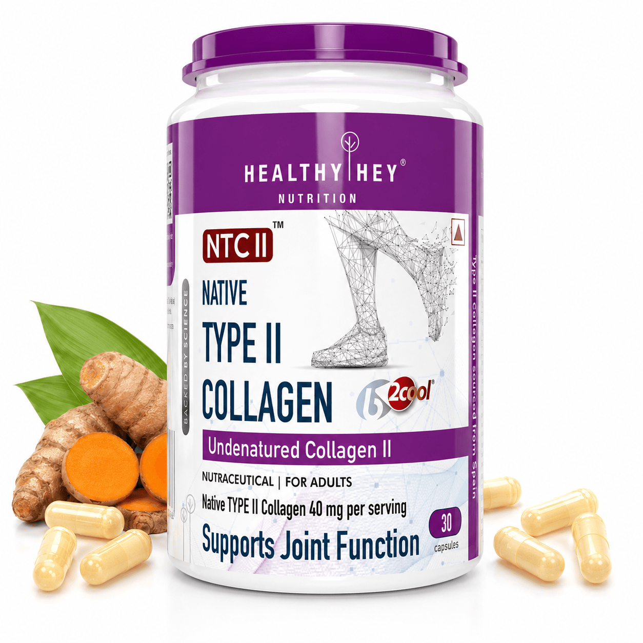 HealthyHey Nutrition Capsule NTC II Type 2 Collagen,Support joint function 30 Capsules