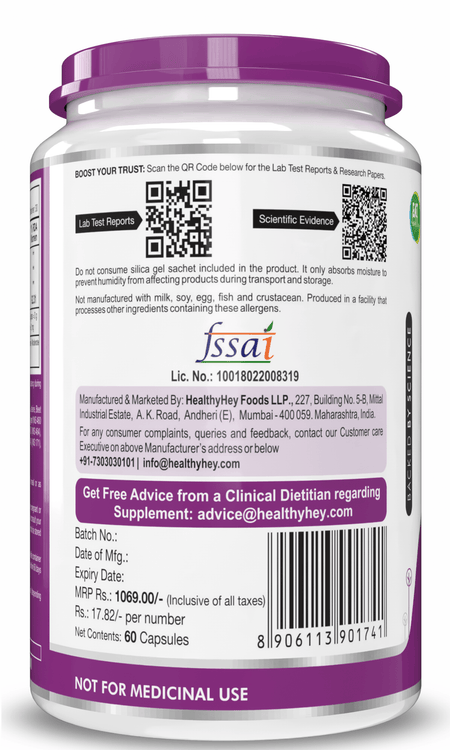 HealthyHey Nutrition Capsule NutraGall,Support Gallbladdder & support Liver Health- 60 veg Capsules