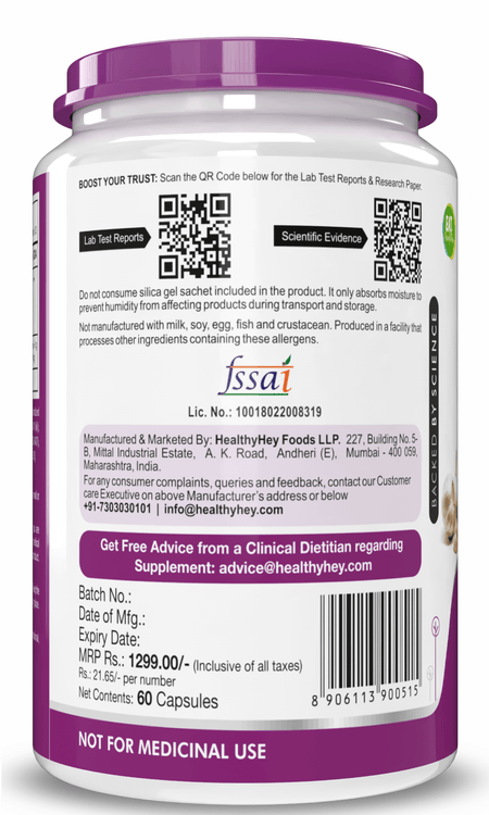 HealthyHey Nutrition Capsule Odorless Garlic Extract,Supports Heart Health (1:13) Allium Sativum - 2% Allicin -60 Veg Capsules