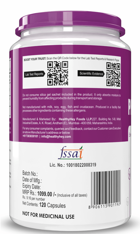 HealthyHey Nutrition Capsule Phosphorus, Support Bone Health - 120 Veg. Capsules