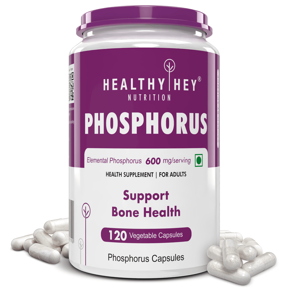 HealthyHey Nutrition Capsule Phosphorus, Support Bone Health - 120 Veg. Capsules