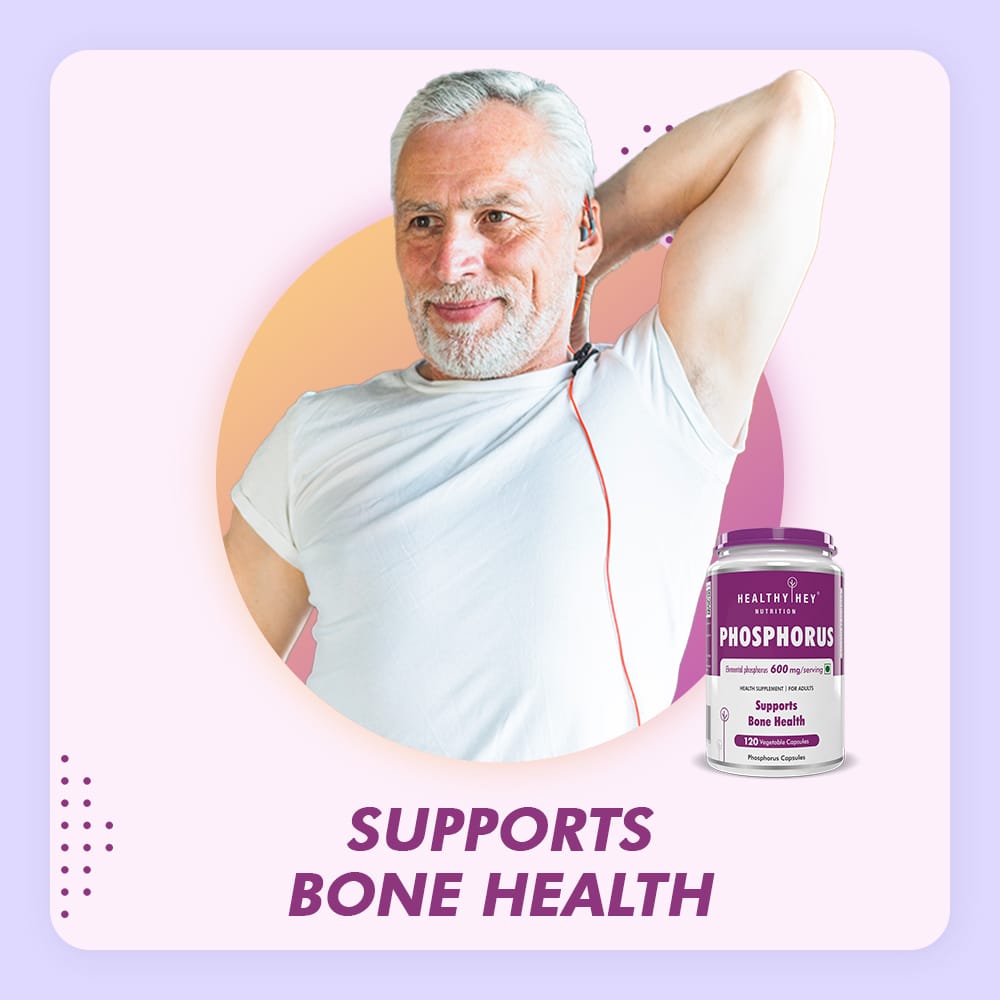 HealthyHey Nutrition Capsule Phosphorus, Support Bone Health - 120 Veg. Capsules