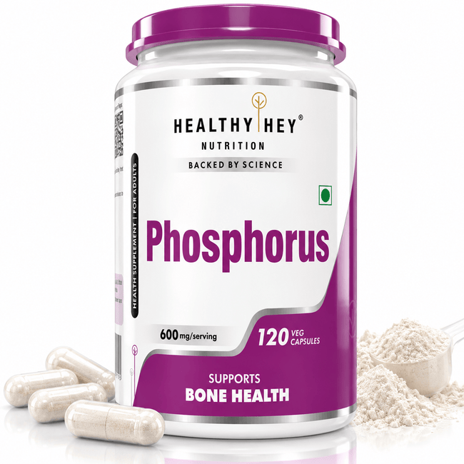HealthyHey Nutrition Capsule Phosphorus, Support Bone Health - 120 Veg. Capsules