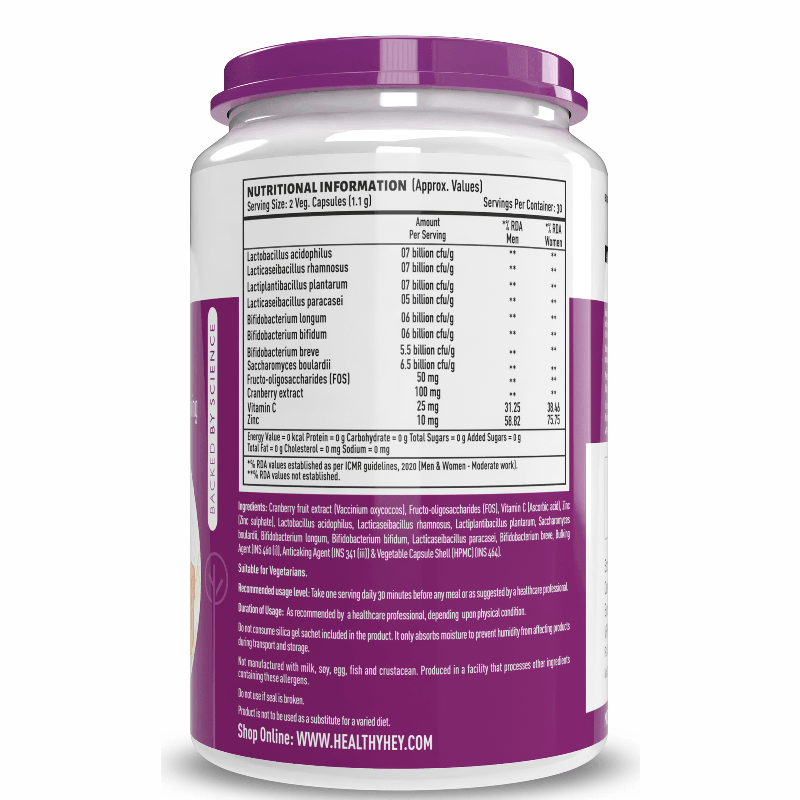 HealthyHey Nutrition Capsule Probiotics 50 Billion CFU | Immune Gut Health, Multi-Strains, Targeted Release | 60 Veg. Capsules