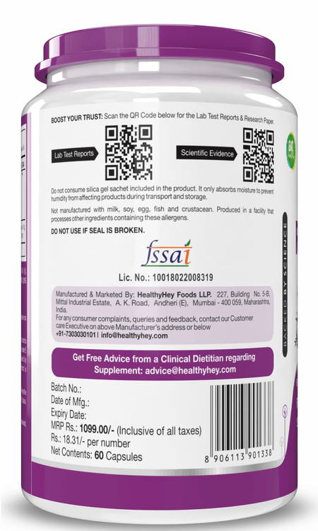 HealthyHey Nutrition Capsule Rosemary Leaf Extract,Support Sleep & Cognitive Health 60 veg Capsules