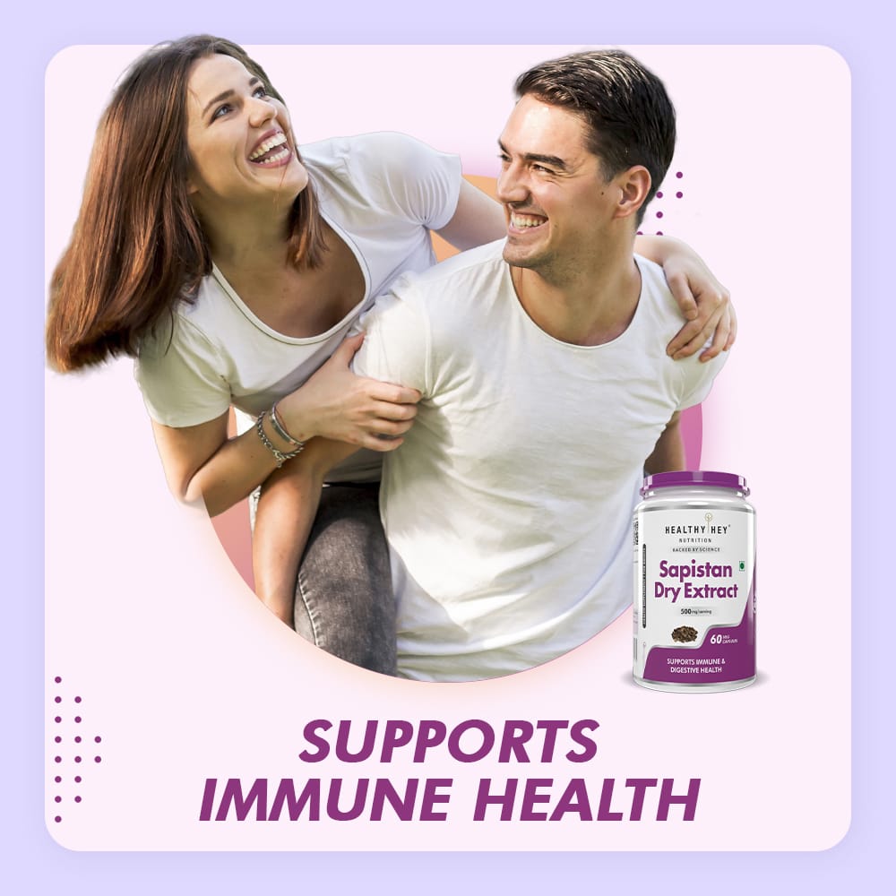 HealthyHey Nutrition Capsule Sapistan Dry Extract,support immune & digestive Health  5:1,60 Veg capsules