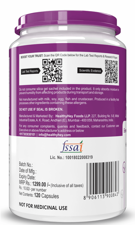 HealthyHey Nutrition Capsule Selenium, Support Immune Health 40mcg, Non-GMO & Superior Absorption