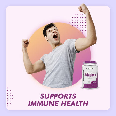 HealthyHey Nutrition Capsule Selenium, Supports Immune Health 40mcg, Non-GMO & Superior Absorption