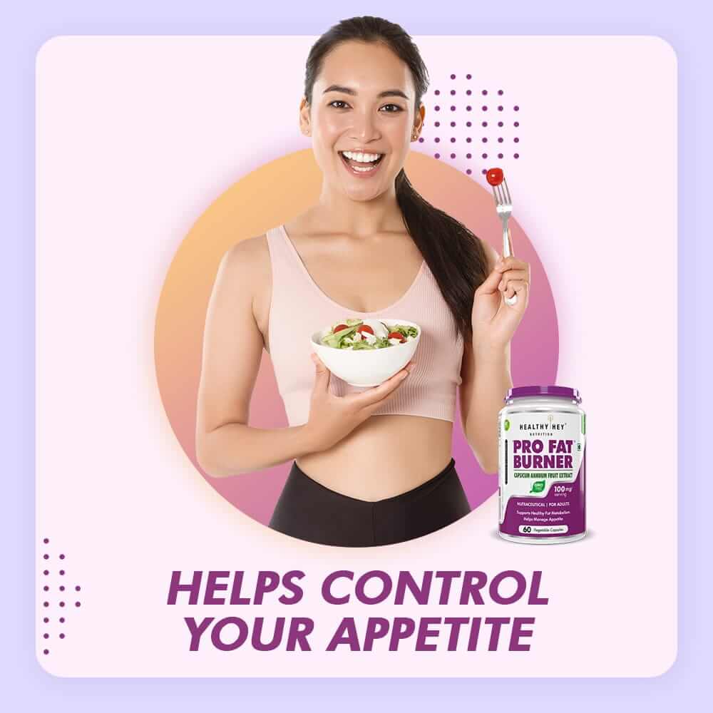 HealthyHey Nutrition Capsule Thermogenic Fat Burner - Premium Weight Loss Supplement with Capsicum Extract - 60 Natural Veggie Diet Pills