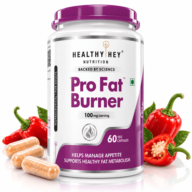 HealthyHey Nutrition Capsule Thermogenic Weight Management Supplement with Capsicum Extract — 60 Veg Capsules