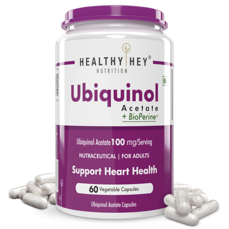 HealthyHey Nutrition Capsule Ubiquinol Acetate, Support Heart Health -60 Veg Capsules