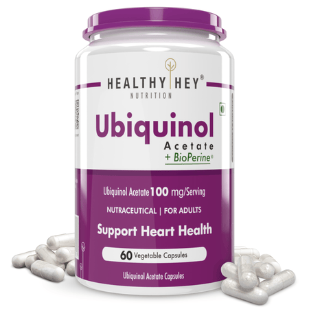 HealthyHey Nutrition Capsule Ubiquinol Acetate, Support Heart Health -60 Veg Capsules