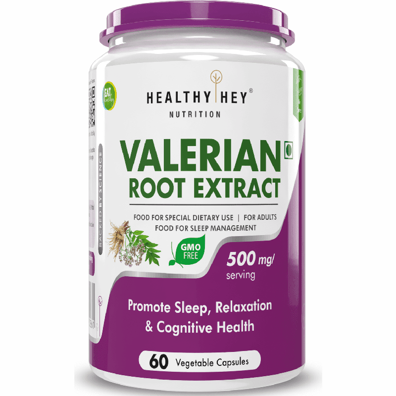 HealthyHey Nutrition Capsule Valerian Root Extract - 60 Veg Capsules