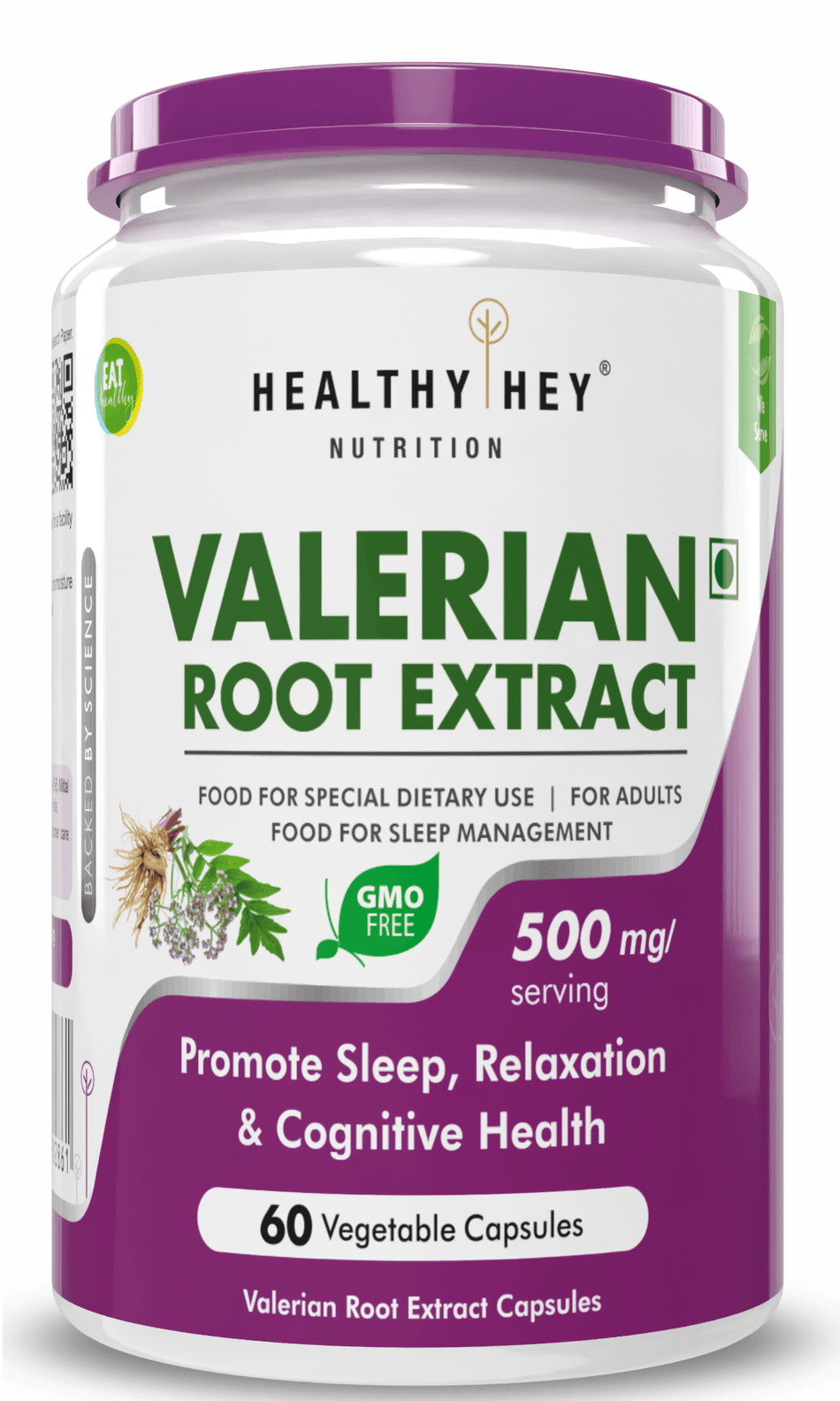 HealthyHey Nutrition Capsule Valerian Root Extract - 60 Veg Capsules