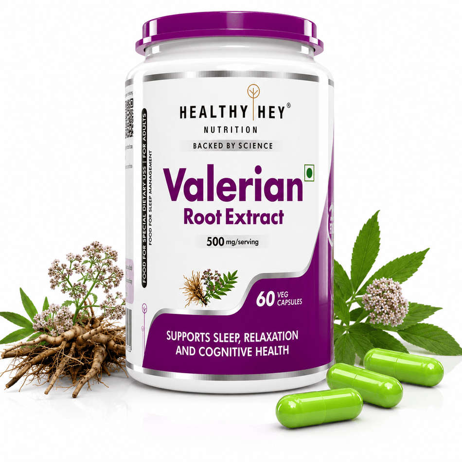 HealthyHey Nutrition Capsule Valerian Root Extract - 60 Veg Capsules