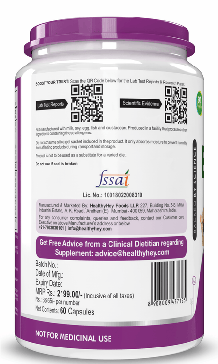 HealthyHey Nutrition Capsule Vitamin B-Complex, Non Synthetic Improves Energy Levels capsules