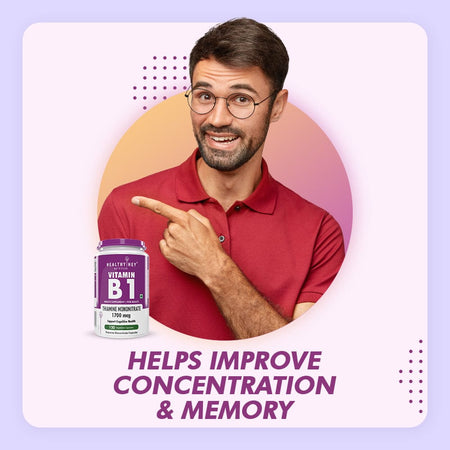 HealthyHey Nutrition Capsule Vitamin B1 - Thiamine Mononitrate 120 Veg Capsules