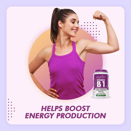 HealthyHey Nutrition Capsule Vitamin B1 - Thiamine Mononitrate 120 Veg Capsules