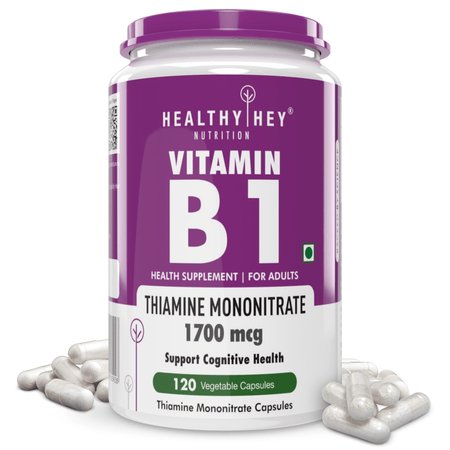 HealthyHey Nutrition Capsule Vitamin B1 - Thiamine Mononitrate 120 Veg Capsules