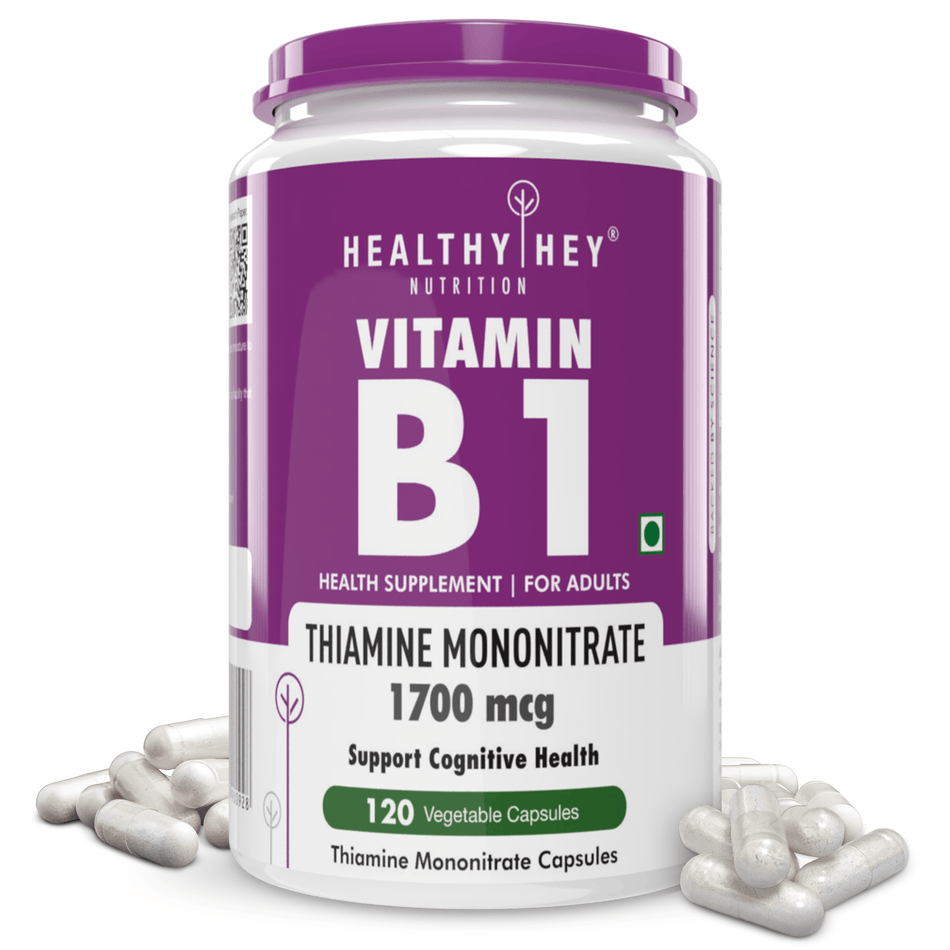 HealthyHey Nutrition Capsule Vitamin B1 - Thiamine Mononitrate 120 Veg Capsules