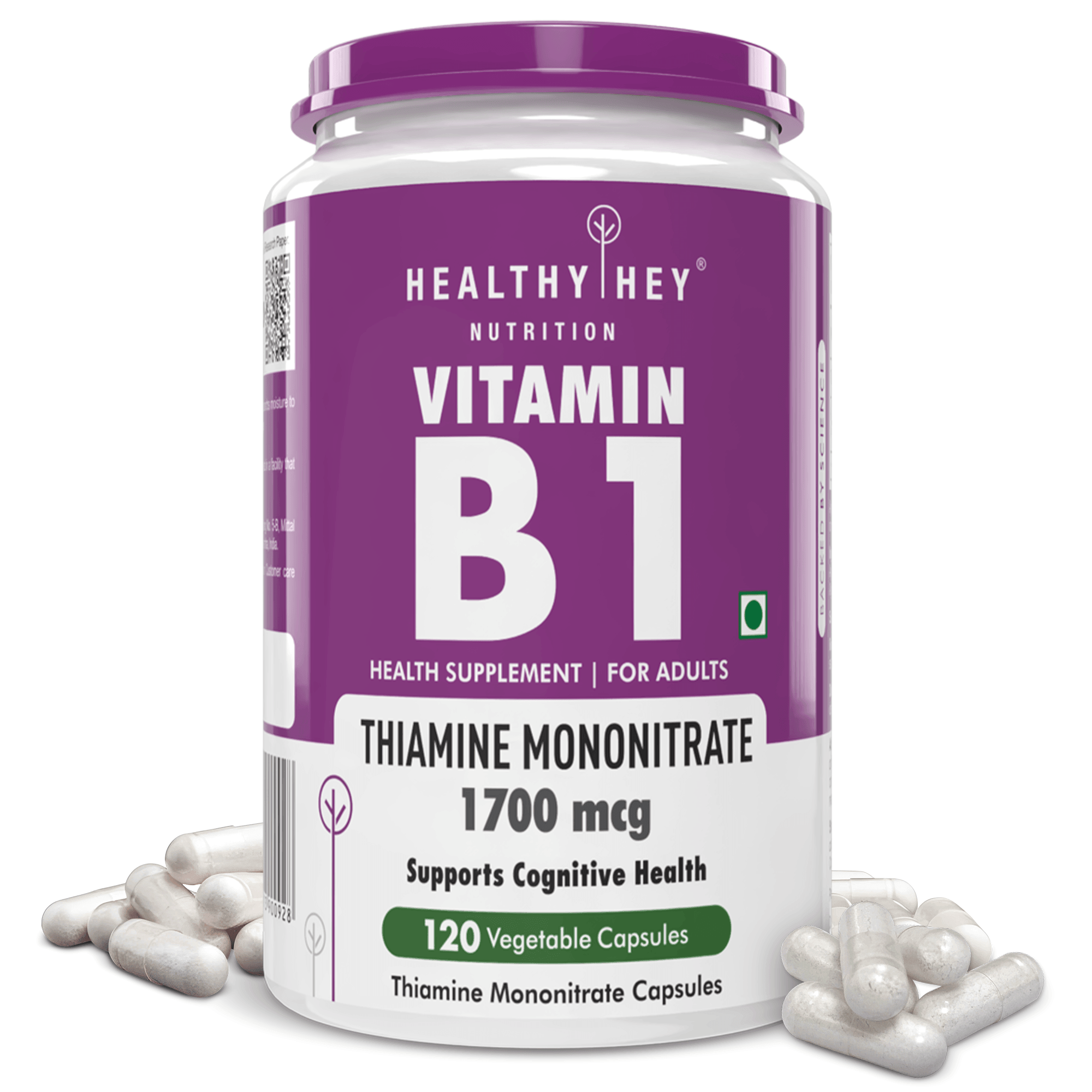 Vitamin B1 - Thiamine Mononitrate 120 Veg Capsules