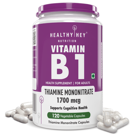 HealthyHey Nutrition Capsule Vitamin B1 - Thiamine Mononitrate 120 Veg Capsules