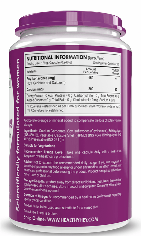 HealthyHey Nutrition Capsule Woman Plus Soy Isoflavones with Calcium - 60 Veg Capsules