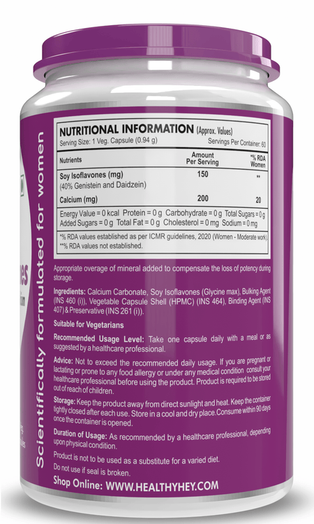 HealthyHey Nutrition Capsule Woman Plus Soy Isoflavones with Calcium - 60 Veg Capsules