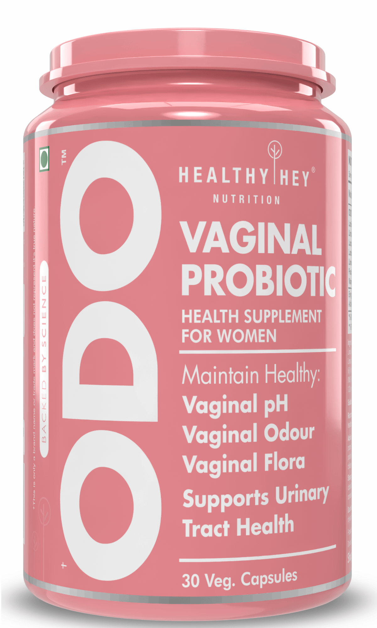 HealthyHey Nutrition Capsules 30 caps. ODO Vaginal Probiotics for Women pH Balance, Reduces Vaginal Odour, Vaginal Flora, Prevents Recurrent UTIs, Fights Vaginal Infections | Health Supplement.