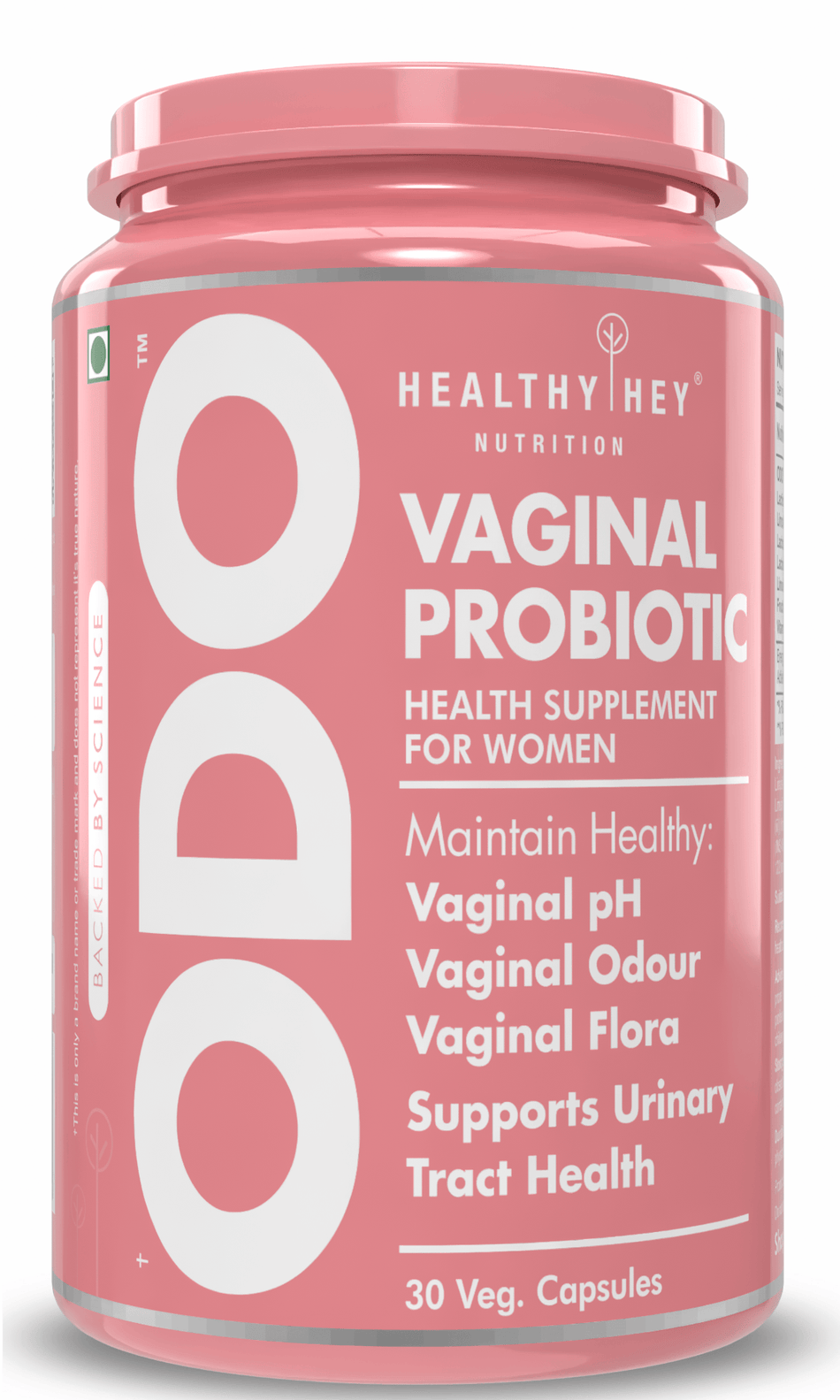 HealthyHey Nutrition Capsules 30 caps. ODO Vaginal Probiotics for Women pH Balance, Reduces Vaginal Odour, Vaginal Flora, Prevents Recurrent UTIs, Fights Vaginal Infections | Health Supplement.