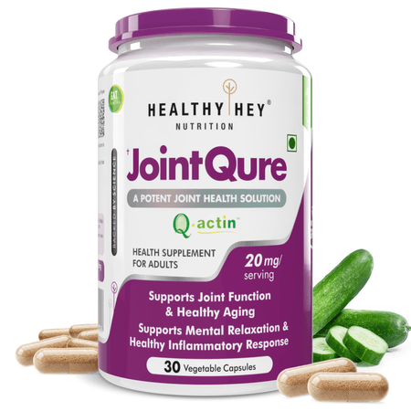 HealthyHey Nutrition Capsules JointQure Supports Joint Function & Healthy Aging Supports Mental Relaxation & Healthy Inflammatory Response 30 Vegetable Capsules.
