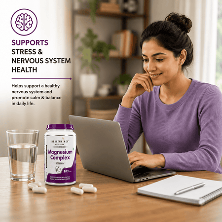 HealthyHey Nutrition Capsules Magnesium Complex Supports Mental Relaxation Muscles Recovery And Energy 120 Capsules
