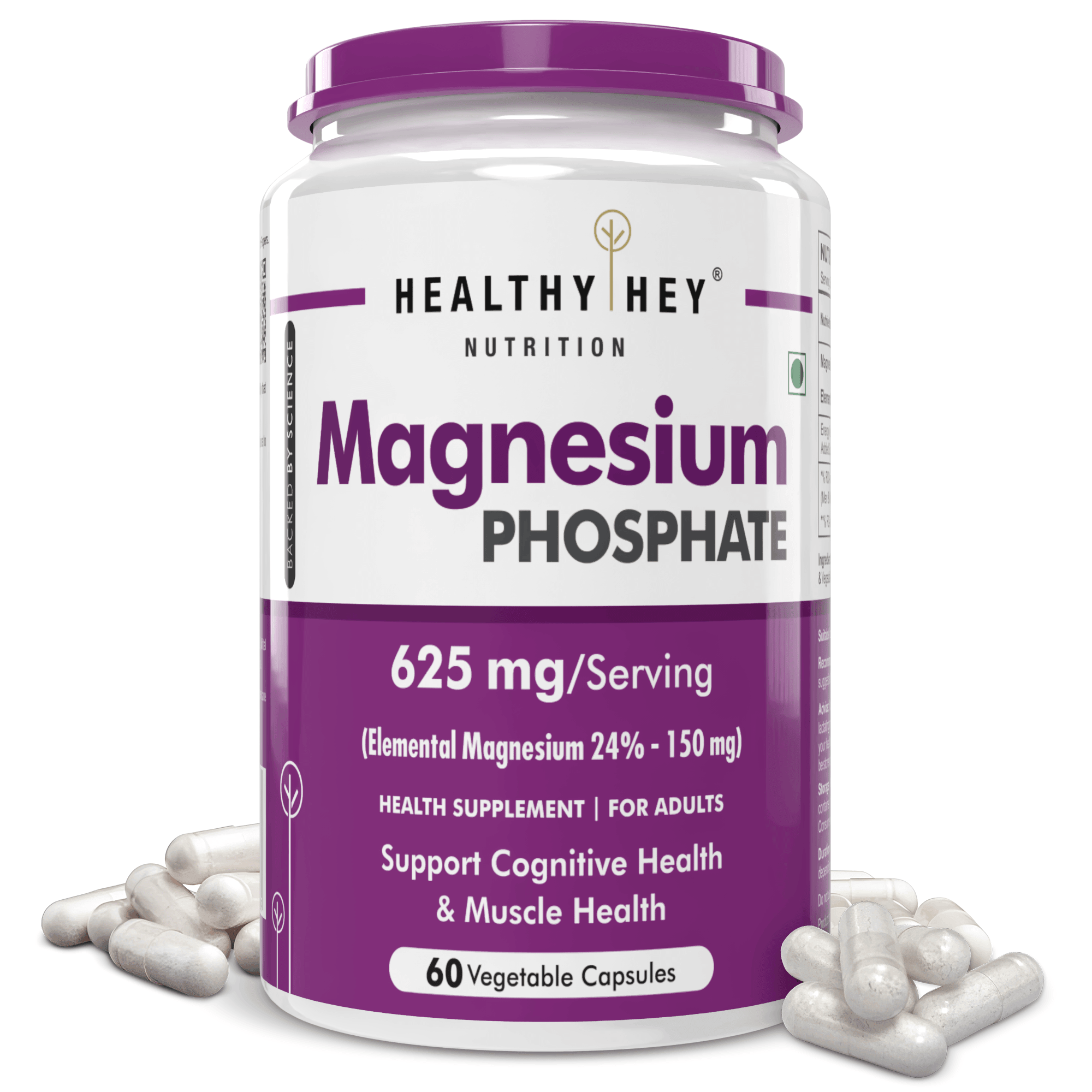 Magnesium Phosphate Support Cognitive Health &amp; Muscle Health 60 Vegetable capsules