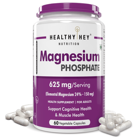 HealthyHey Nutrition Capsules Magnesium Phosphate Support Cognitive Health & Muscle Health 60 Vegetable capsules