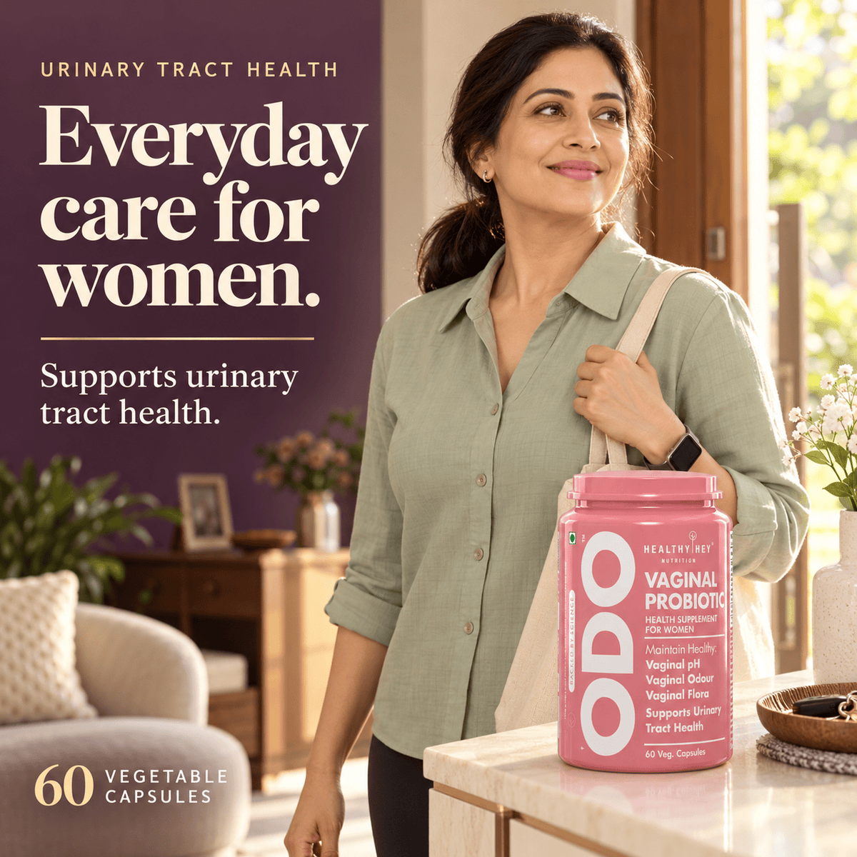 HealthyHey Nutrition Capsules ODO Vaginal Probiotics for Women pH Balance  -  Reduce Vaginal Odour  & Healthy Vaginal Flora